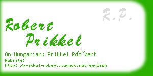 robert prikkel business card